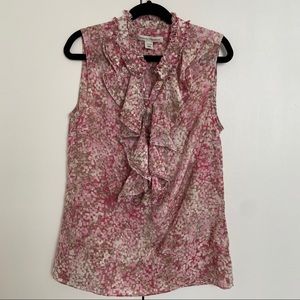 Banana Republic Ruffle Front Sleeveless Blouse